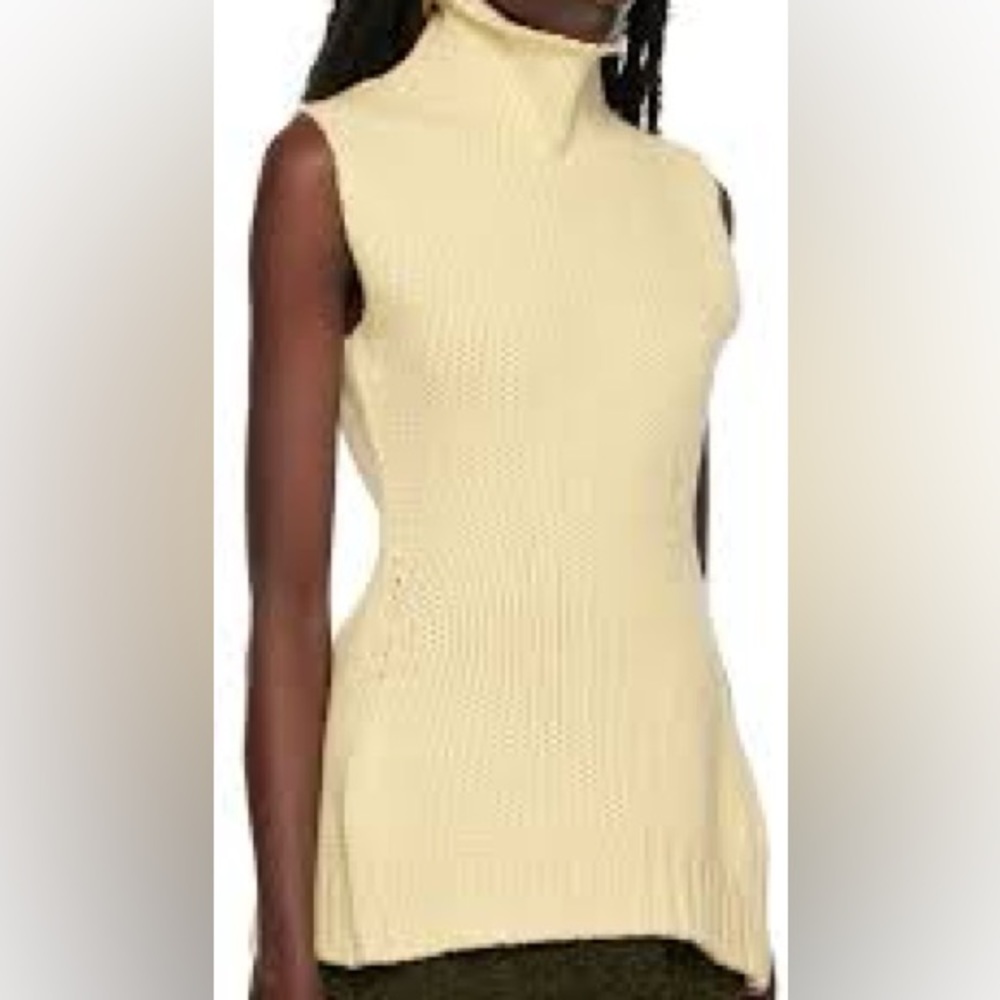 Jil Sander Yellow Backless Turtleneck
